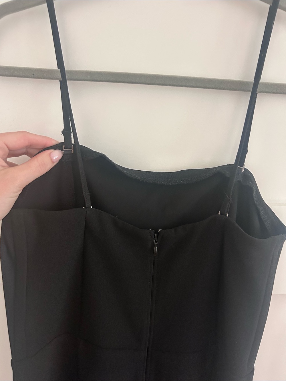 Abercrombie Black Ribbed Bodice Maxi Dress with Side Slit | Medium - Picture 4 of 6